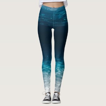 Ocean Sea Water Under the Sea Leggings | Zazzle