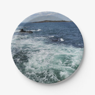 Ocean sea waves beach water blue wave paper plates