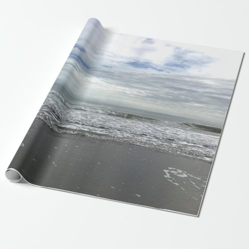 Ocean Sea Waves Water Beach Nature Landscape Photo Wrapping Paper