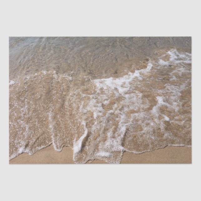 Ocean Sea Waves Water Beach Nature Photo Cool Tissue Paper (Front)