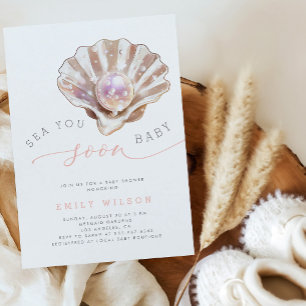 Ocean Sea You Soon Baby Shower Invitation
