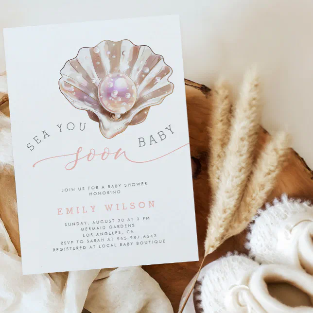 Ocean Sea You Soon Baby Shower Invitation | Zazzle