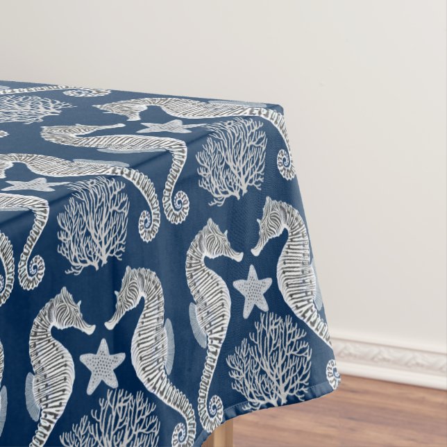 Ocean Seahorse Starfish Coral Tablecloth (In Situ)