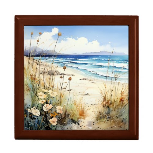 Ocean Seascape watercolor Gift Box
