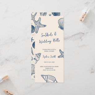 Ocean Seashells and Wedding Bells bridal Invitation