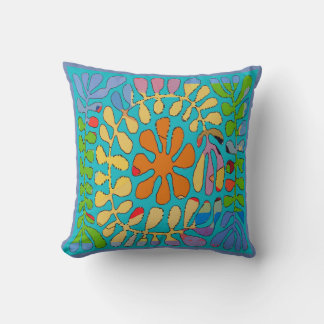 Ocean Seaweed Throw Pillow