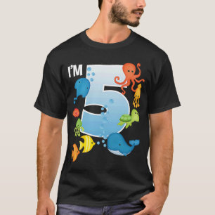 Ocean See Underwater 5 Year Old Under The Sea Birt T-Shirt