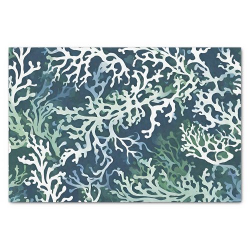Ocean Serenity Seaweed Elegance in Aquatic Harmon Tissue Paper