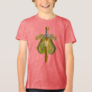 Ocean Serpent Dragon Blade Tri-Blend Shirt