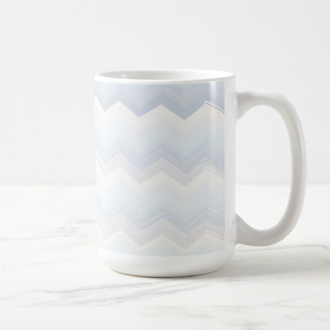 Ocean Shades Watercolor Chevron Coffee Mug (Right)