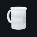 Ocean Shades Watercolor Chevron Pitcher<br><div class="desc">A loosely created chevron zig zag  design  in watercolors bringing you the 2013 color trends- Ocean Shades watercolors - Dusk blue,  Tidal wave and Monaco blue - this is one of my favorite designs Ocean Shades Watercolor Chevron-Pastels with flair</div>