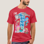 Ocean Sharks and Mermaids 1st Birthday 1 Year Old  T-Shirt<br><div class="desc">Ocean Sharks and Mermaids 1st Birthday 1 Year Old Sea Party  .</div>