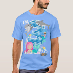 Ocean Sharks and Mermaids 3rd Birthday 3 Year Old  T-Shirt