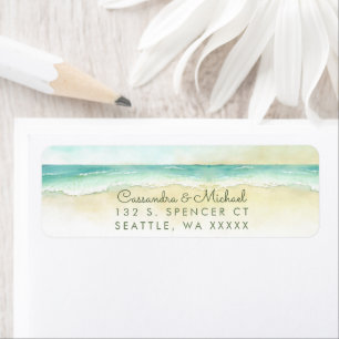 Ocean Shore   Beach  Label