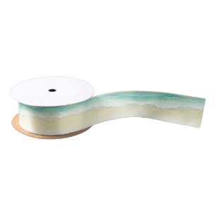 Ocean Shore Beach Satin Ribbon