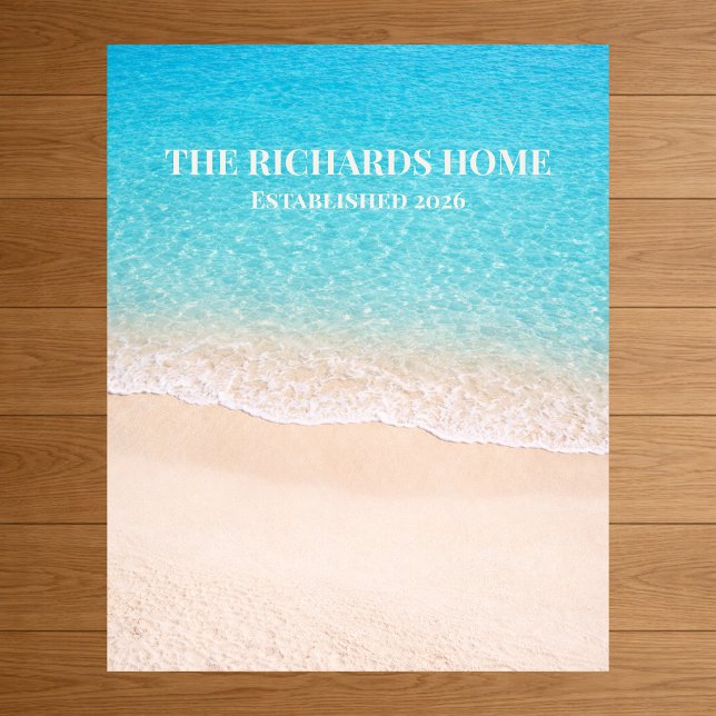 Ocean Shoreline Custom Name Acrylic Print (Creator Uploaded)