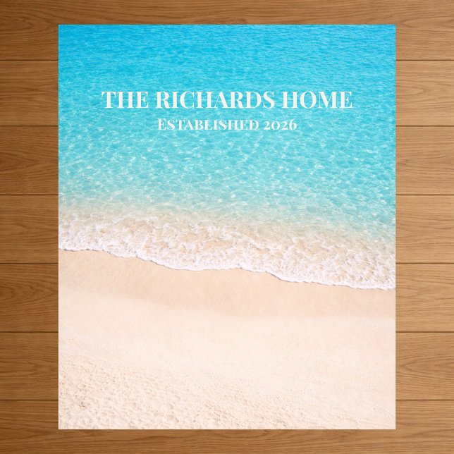 Ocean Shoreline Custom Name Poster (Creator Uploaded)