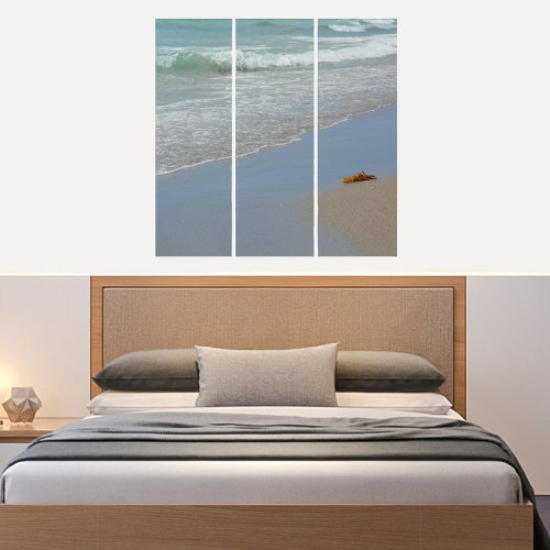 Ocean Shoreline Photographic Wall Art Triptych