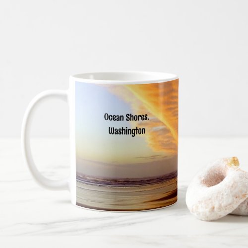 Ocean Shores Beach Sunset Coffee Mug