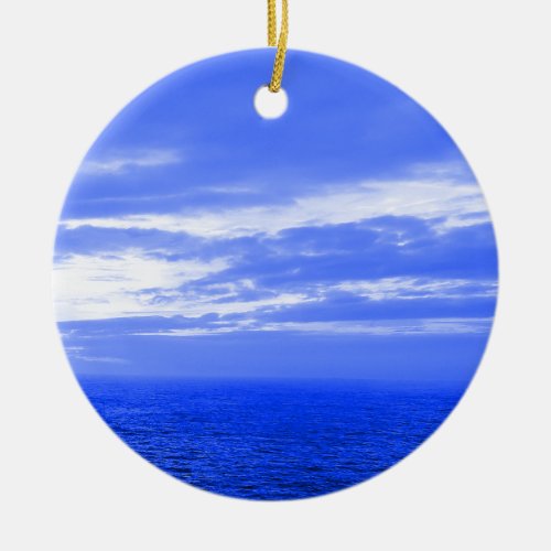 Ocean Sky Blue Christmas Ornament