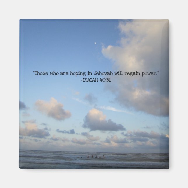 Ocean Sky Scripture Magnet (Front)