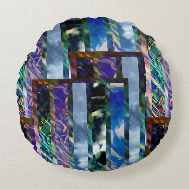 #OCEAN&SKY #THESURFINGMERMAID @ MAGHIE.ORG ROUND PILLOW (Front)