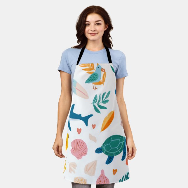 Ocean Soul All-Over Print Apron Gift (Worn)