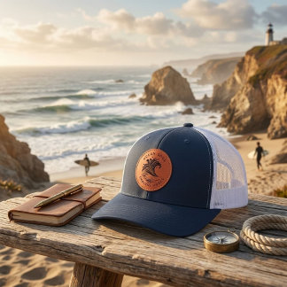 Ocean soul, endless goals leather patch hat