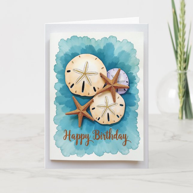 Ocean Sparkle Birthday Card (Front)