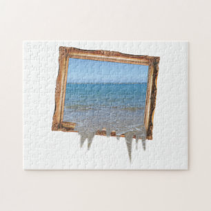 Ocean Spilling Out of Picture Frame Jigsaw Puzzle