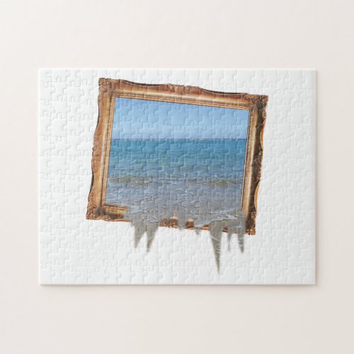 Ocean Spilling Out of Picture Frame Jigsaw Puzzle