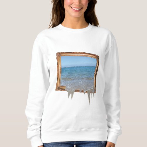 Ocean Spilling Out of Picture Frame Sweatshirt