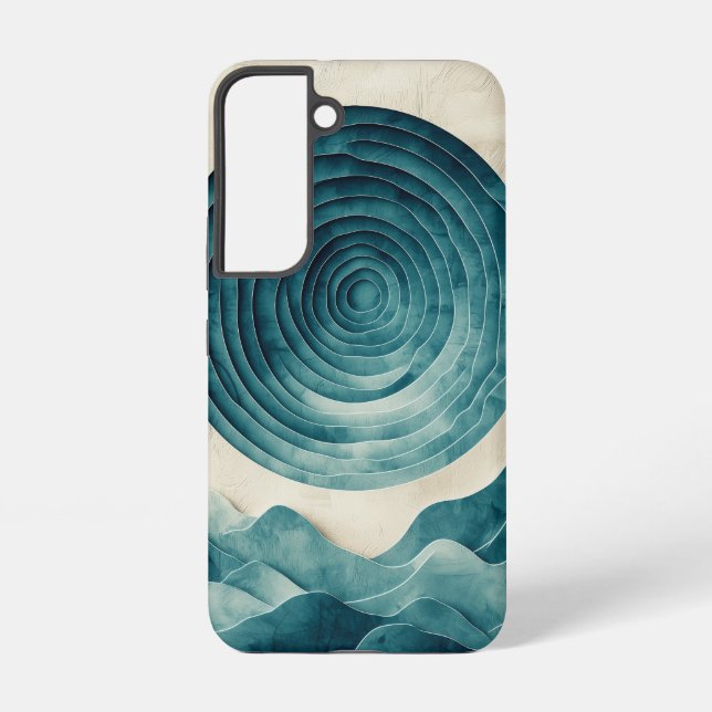 Ocean Spiral Vortex Phone Case (Back)