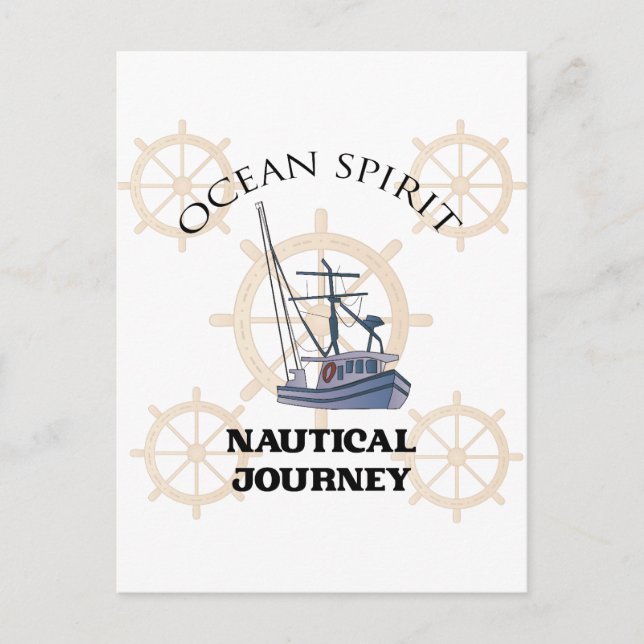 Ocean Spirit Nautical Journey Postcard (Front)