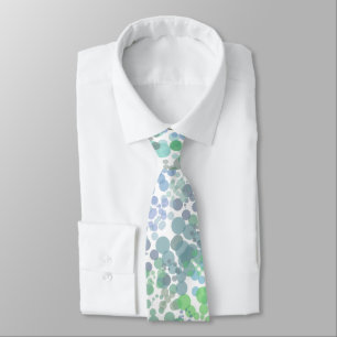 Ocean Spray Water Drops Watercolor Art Neck Tie