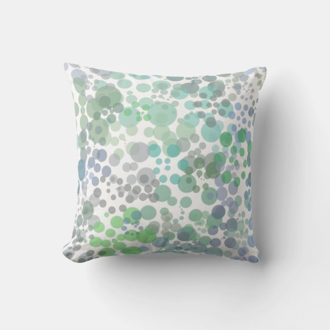 Ocean Spray Water Drops Watercolor Art Throw Pillow (Front)
