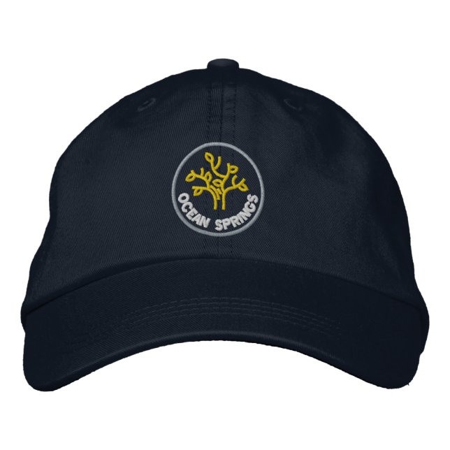 Ocean Springs  Embroidered Baseball Cap (Front)