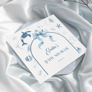 Ocean Sprinkles Blue Baby Shower Napkins