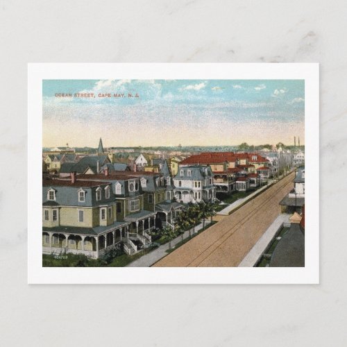 Ocean St Cape May New Jersey Vintage Postcard