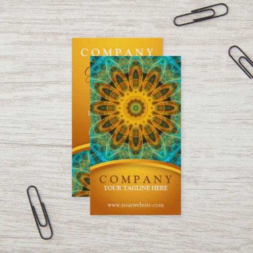 Customizable Ocean Star Mandala 2 Business Cards
