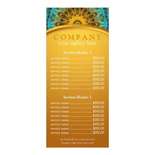 Ocean Star mandala price list menu