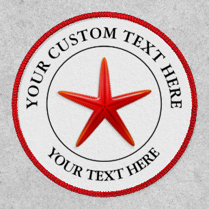 Ocean Starfish Custom Text Icon Logo Patch