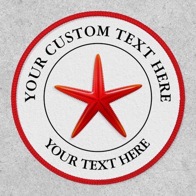 Ocean Starfish Custom Text Icon Logo Patch (Front)