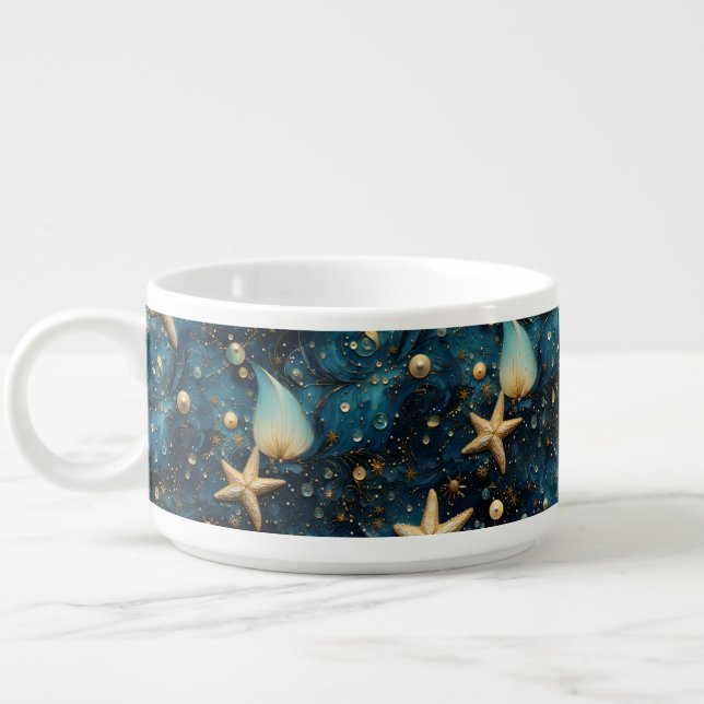 Ocean Starfish Pattern Chili Bowl (Right)