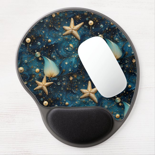 Ocean Starfish Pattern Gel Mouse Pad