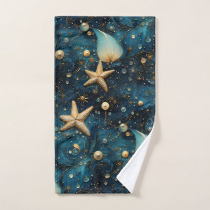 Ocean Starfish Pattern Hand Towel