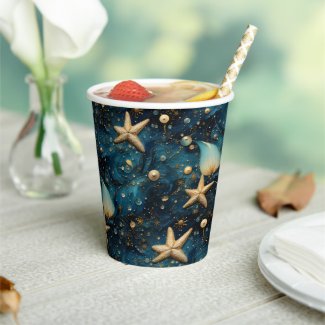 Ocean Starfish Pattern Paper cups