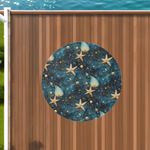 Ocean Starfish Pattern Round Rug