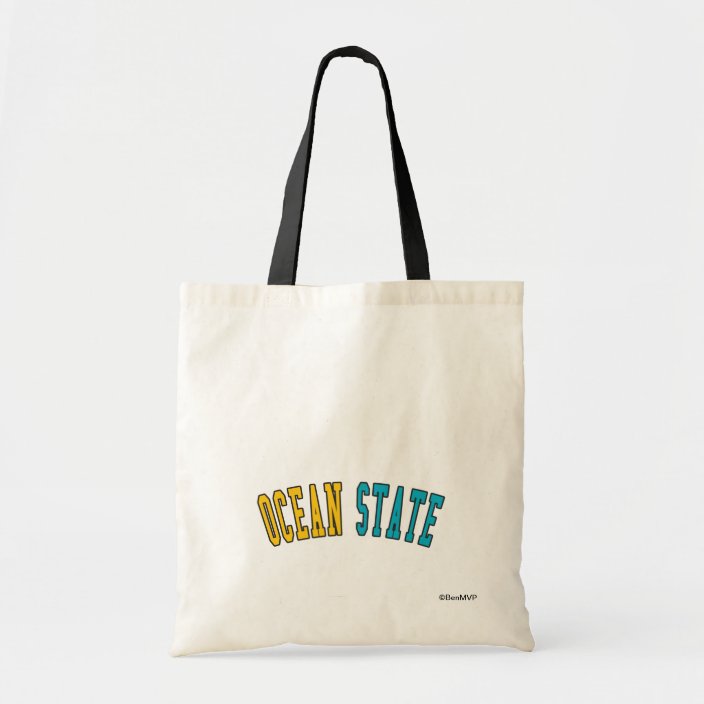 Ocean State in State Flag Colors Bag