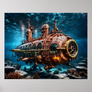 Ocean Steampunk Poster